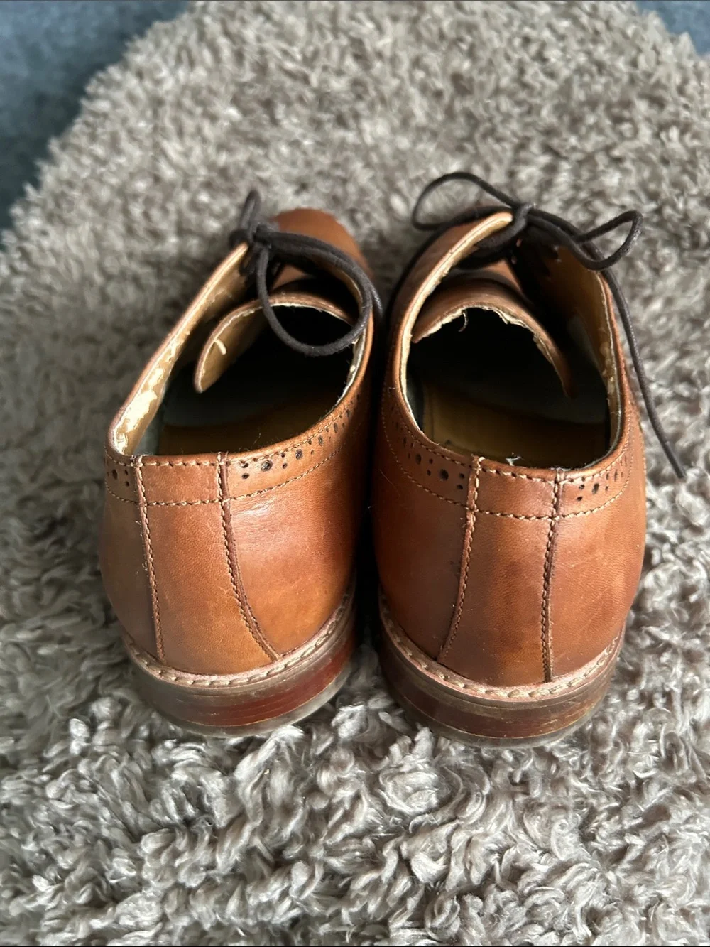 Aldo Tan Leather Wingtip Oxfords